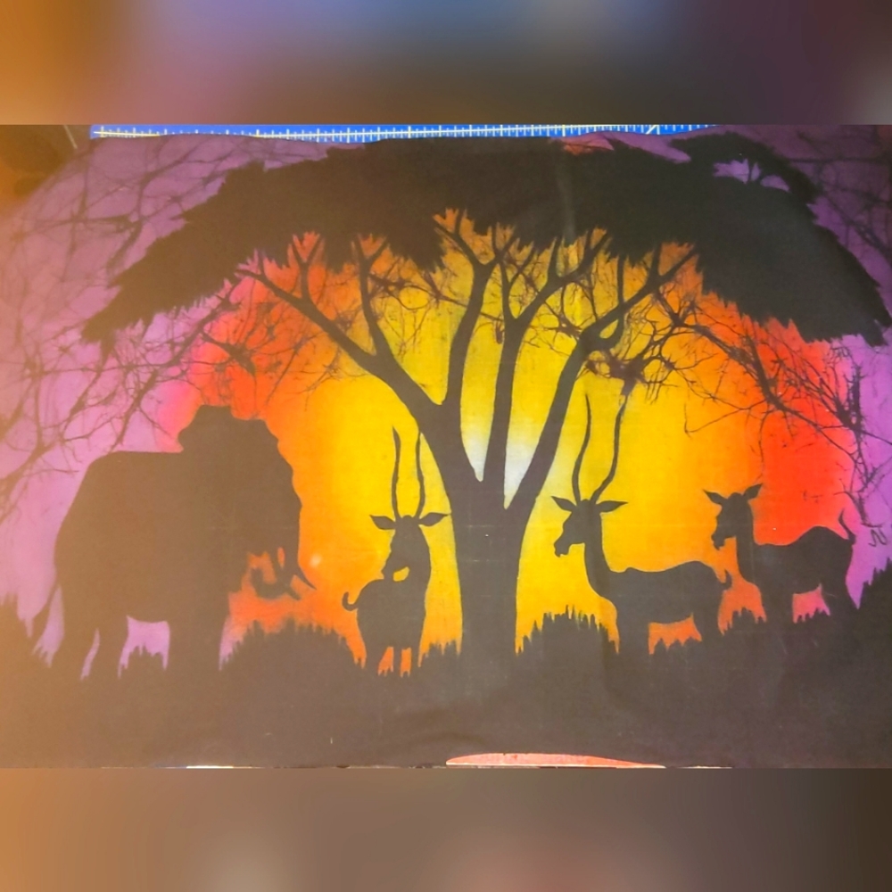 African Candle Wax Batik: Animals